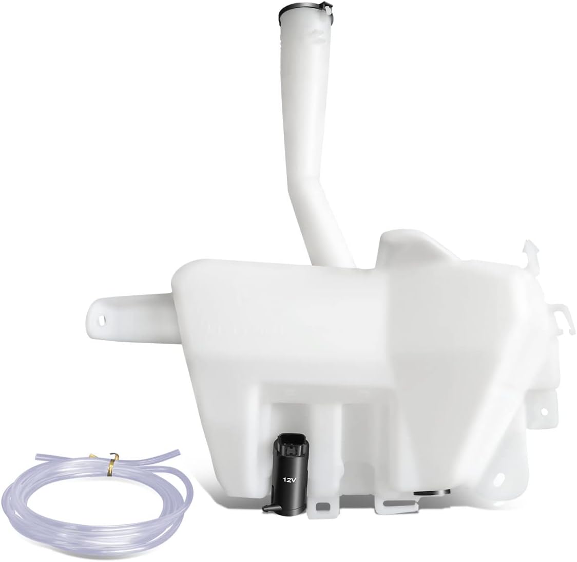 DNA Motoring OEM-WT-TO1288154 Factory Style Windshield Washer Fluid Reservoir W/Cap Tube & Pump Compatible with 2000-2006 Tundra Cold Climate Models