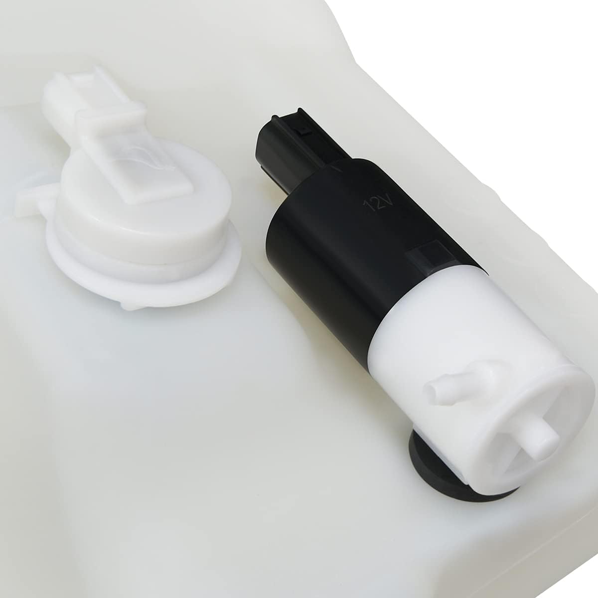 DNA Motoring OEM-WT-CH1288196 Factory Style Windshield Washer Fluid Reservoir w/Pump Cap & Sensor Compatible with 2003-2005 Ram 1500-3500