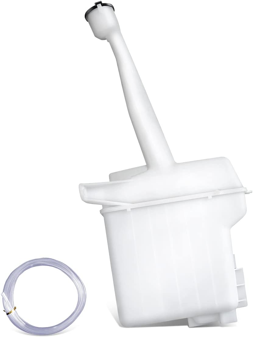 Auto Dynasty TO1288126 Factory Style Car Windshield Washer Reservoir Tank - Reservoir Cap | Washer Fluid Pump - Compatible with Toyota Matrix 03-08, White