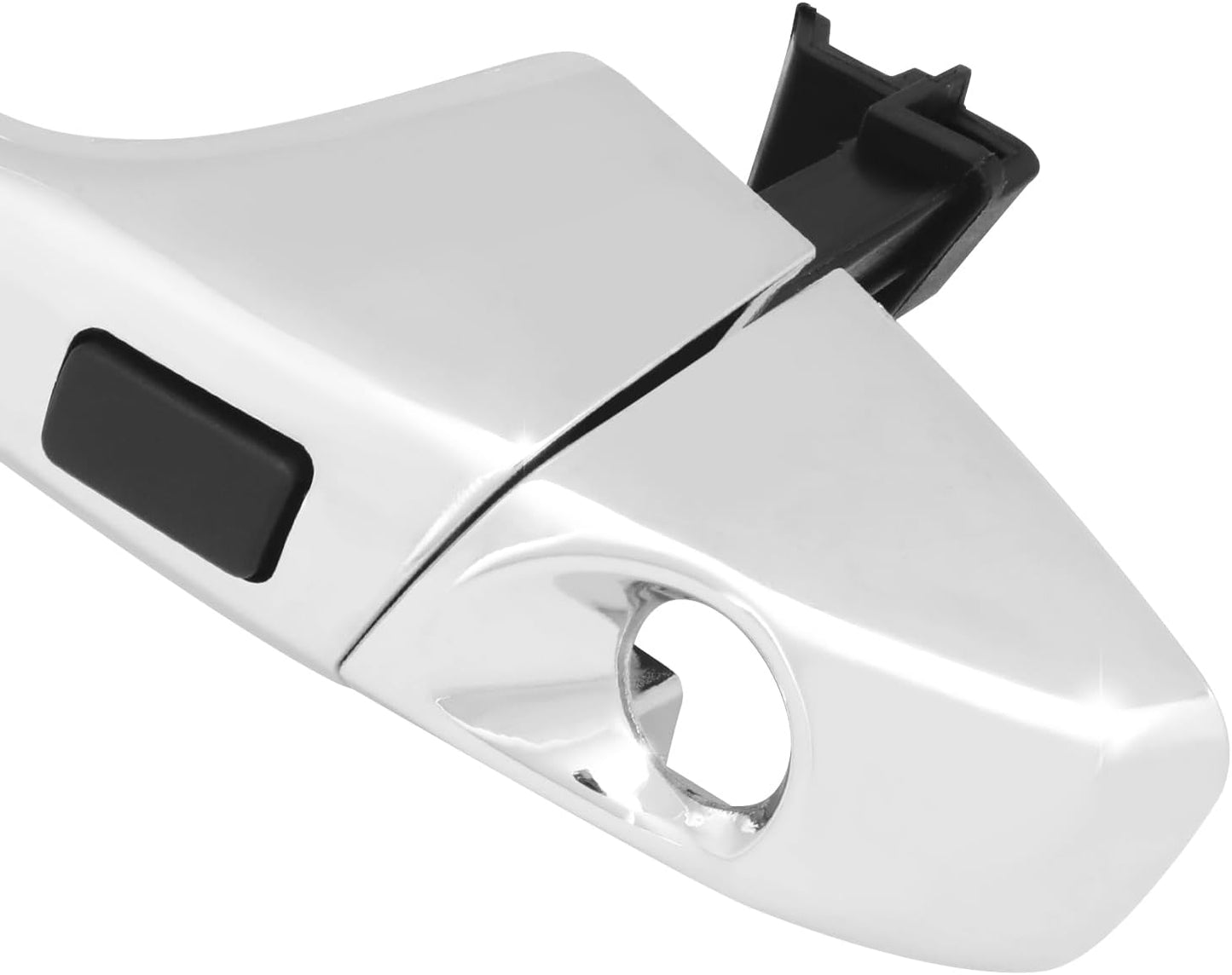DNA MOTORING Front Left Outer Door Handle Compatible with 13-18 Hyundai Santa Fe, w/Keyhole, Chrome, OEM-DHO-01232
