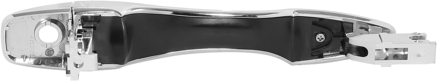 DNA MOTORING Front Left Outer Door Handle Compatible with 13-18 Nissan Altima / 13-19 Pathfinder, W/Key Hole, Chrome, OEM-DHO-01344, 826403TA0A