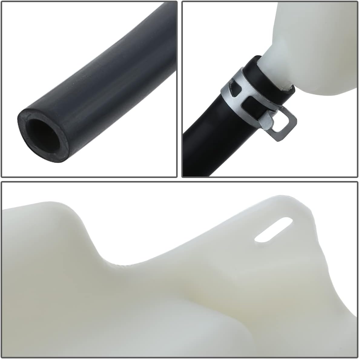 DNA MOTORING OEM-RT-GM3014108 OE Style Coolant Overflow Reservoir Tank w/Cap and Hose Compatible with 91-93 Riviera/Eldorado/Seville, 94-95 Deville, 91-92 Toronado