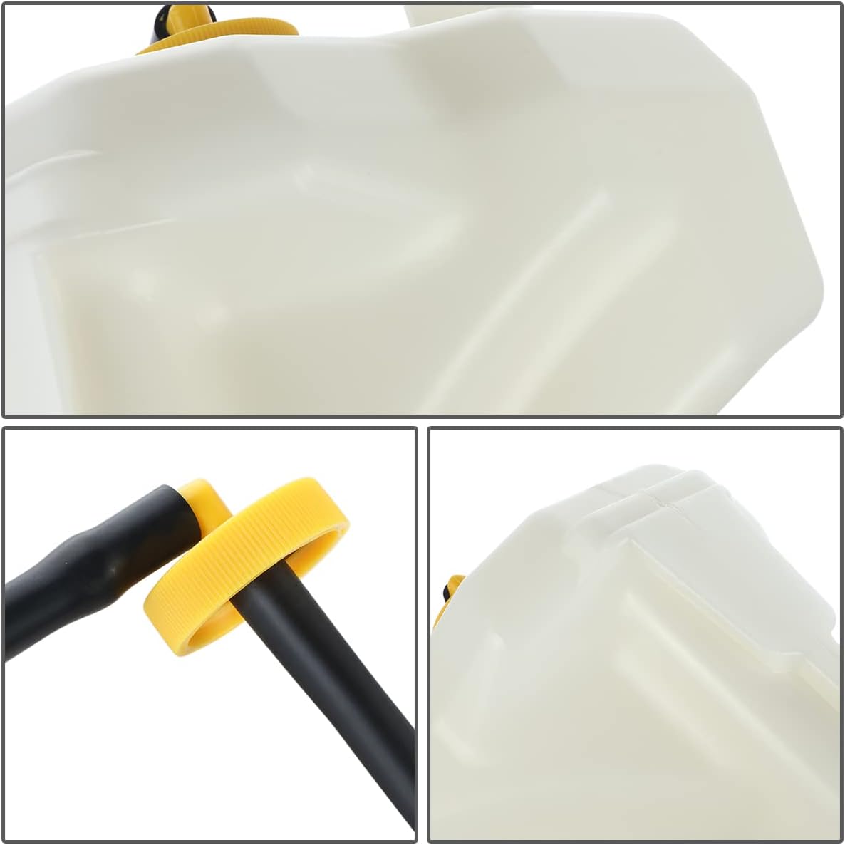 DNA MOTORING OEM-RT-AC3014101 Réservoir de trop-plein de liquide de refroidissement avec bouchon et tuyau compatible avec 05-12 Acura RL