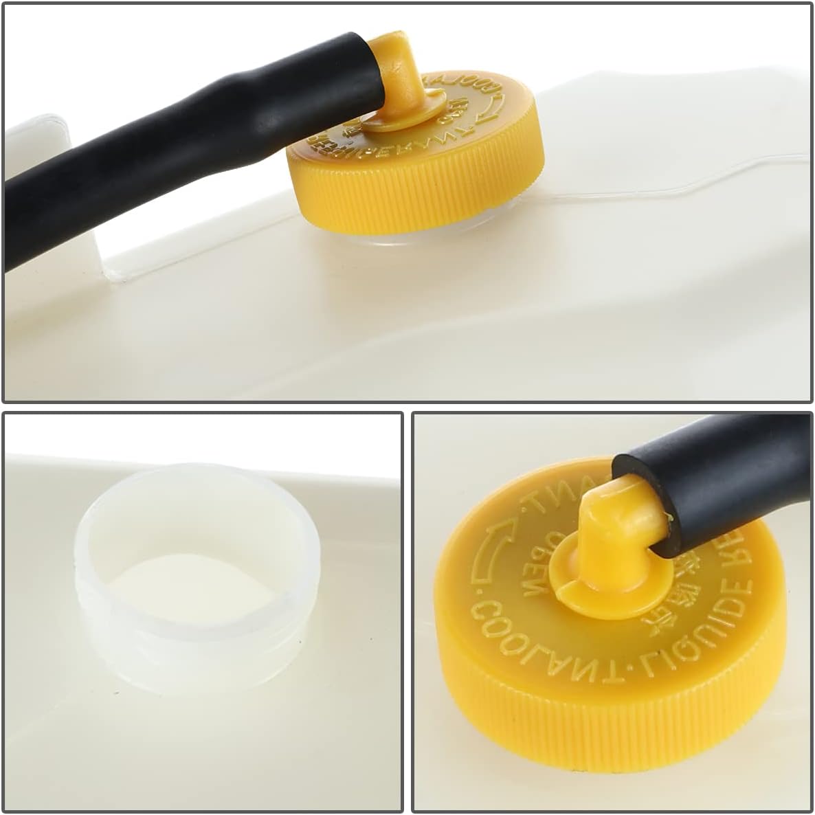DNA MOTORING OEM-RT-AC3014101 Réservoir de trop-plein de liquide de refroidissement avec bouchon et tuyau compatible avec 05-12 Acura RL
