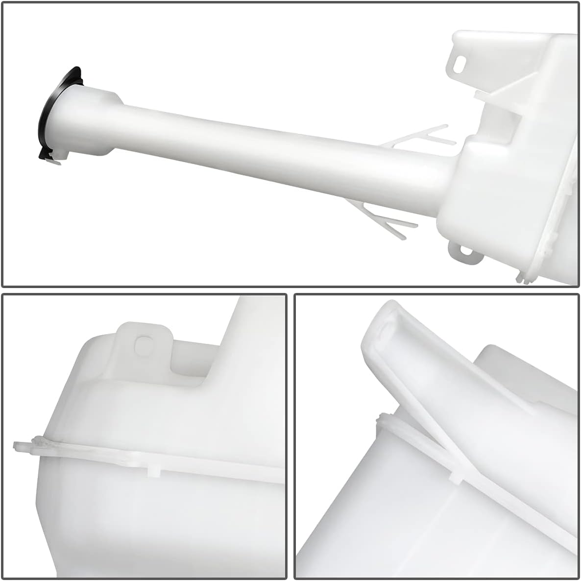 Auto Dynasty TO1288126 Factory Style Car Windshield Washer Reservoir Tank - Reservoir Cap | Washer Fluid Pump - Compatible with Toyota Matrix 03-08, White