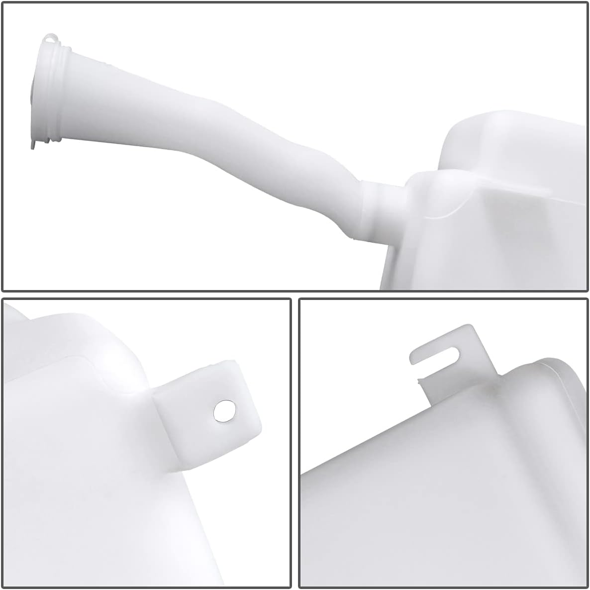 Auto Dynasty NI1288119 Factory Style Car Windshield Washer Reservoir Tank - Reservoir Cap | Filler Tube | Washer Fluid Pump - Compatible with Infiniti I30 I35 Maxima 95-04, White