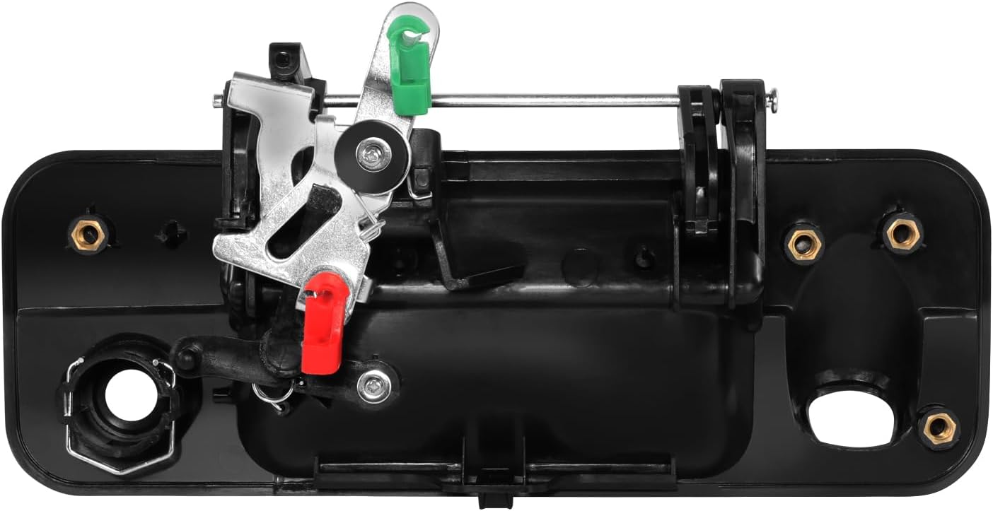 DNA MOTORING Rear Outer Tail Gate Handle Compatible with 07-13 Toyota Tundra w/o Camera Hole,Textured Black, OEM-THO-00190