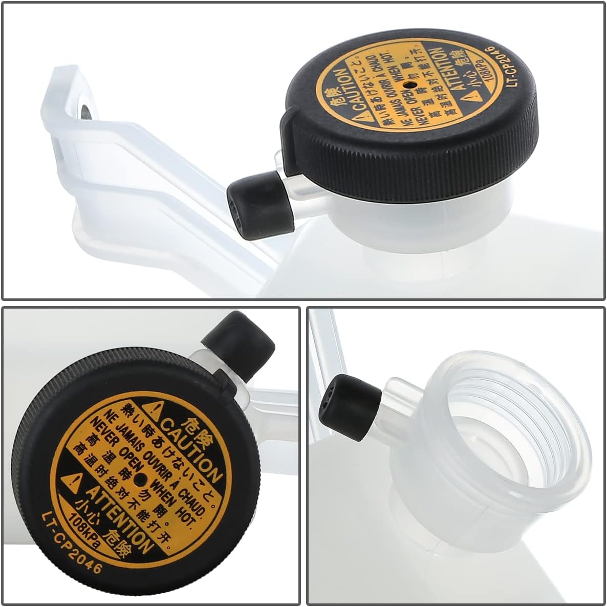 DNA MOTORING OEM-RT-TO3014136 Coolant Overflow Reservoir w/Cap Compatible with 11-17 Lexus CT200h / 10-12 HS250h / 10-15 Prius / 12-15 Prius Plug-In / 12-18 Prius V