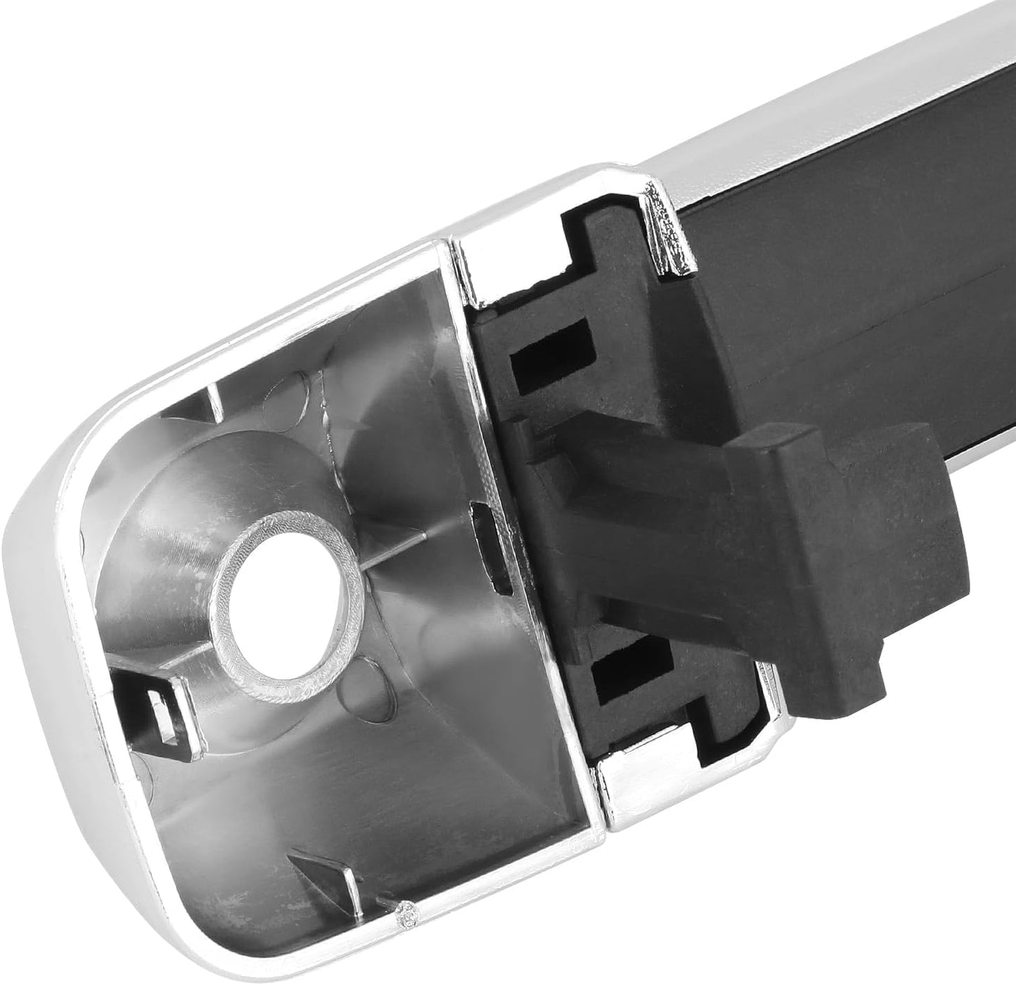 DNA MOTORING Front Driver Outer Door Handle Compatible with 08-19 Sequoia, 07-21 Tundra, w/Keyhole, Chrome, OEM-DHO-01592