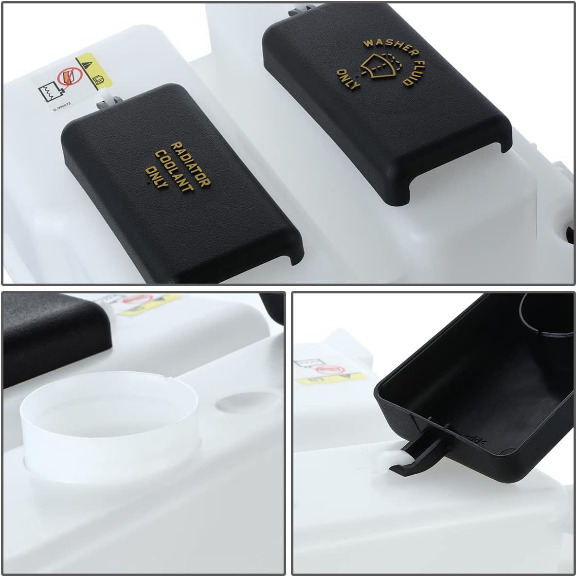 DNA MOTORING OEM-RT-FO1288168 Combination Coolant Overflow Reservoir Tank w/Caps and Hose Compatible with 01-05 Ford Explorer Sport Trac / 01-05 Ranger 2.5L 3.0L 4.0L