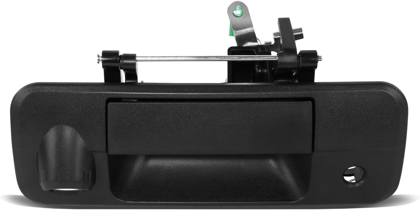 DNA MOTORING Rear Outer Tail Gate Handle Compatible with 07-13 Toyota Tundra w/o Camera Hole,Textured Black, OEM-THO-00190