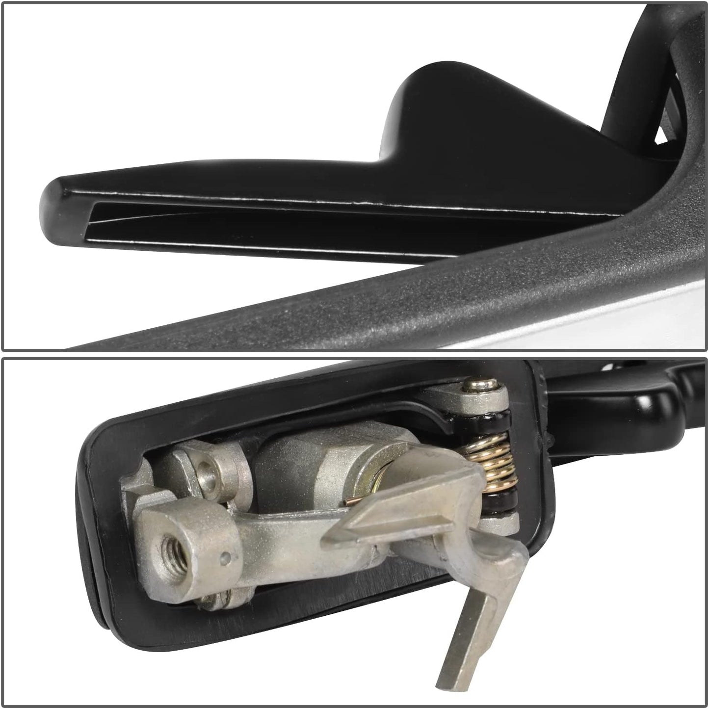 DNA MOTORING OEM-DHO-00141 Front Left Side Outer Door Handle w/Key Hole Compatible with 1985-1992 Volkswagen Golf / 1985-1992 Jetta / 1979-1984 Rabbit / 1980-1984 Rabbit Convertible , Black
