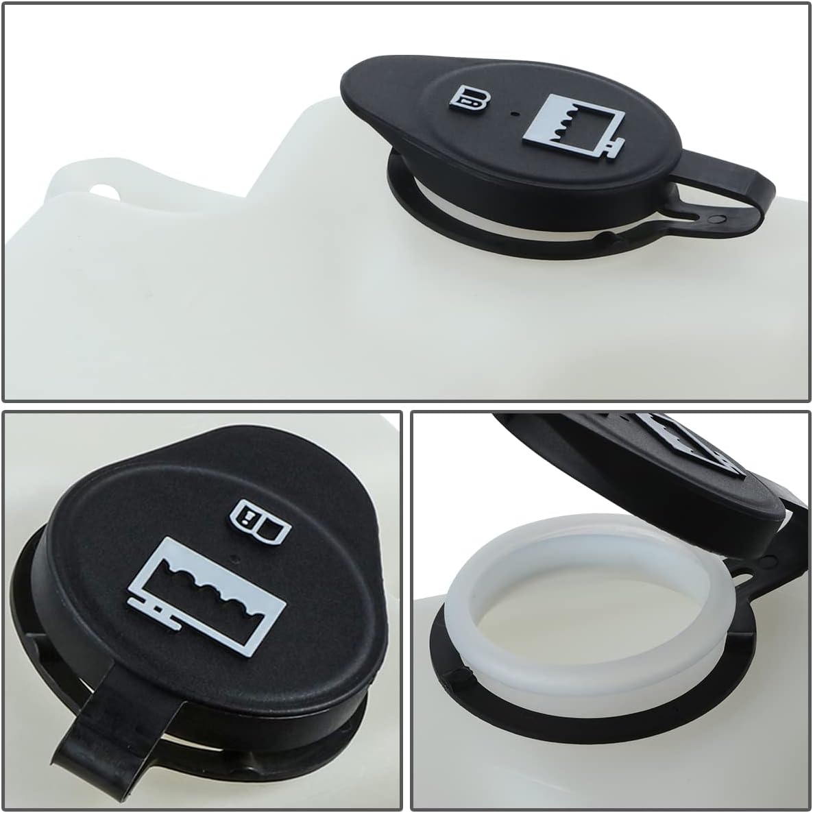 DNA MOTORING OEM-RT-GM3014108 OE Style Coolant Overflow Reservoir Tank w/Cap and Hose Compatible with 91-93 Riviera/Eldorado/Seville, 94-95 Deville, 91-92 Toronado