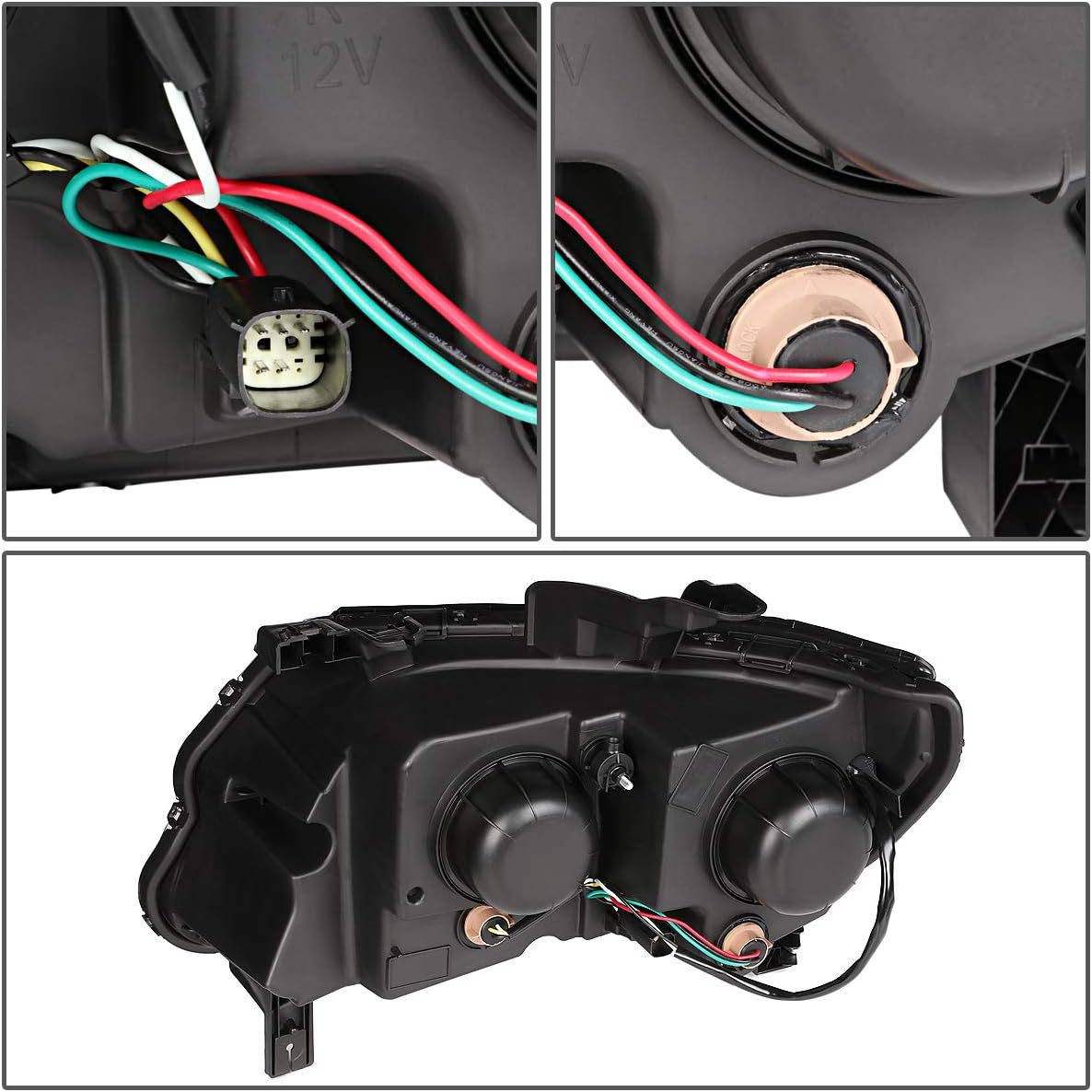 DNA MOTORING HL-OH-CCO15-CH-AM Headlight Assembly Compatible with 2015-2020 Chevy Colorado