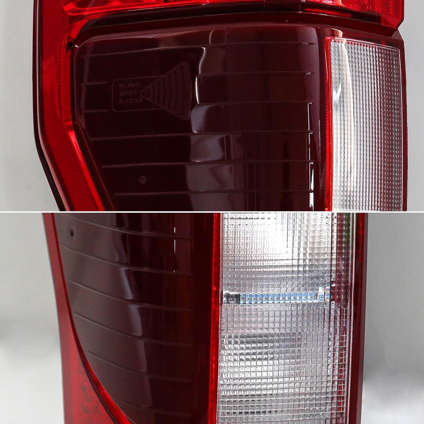 FIONE Tail Light Assembly Compatible with Ford F250 2020 2021 2022 Super Duty Rear Lamp Taillight Blind Spot Can Be Connected Left Driver Side LH