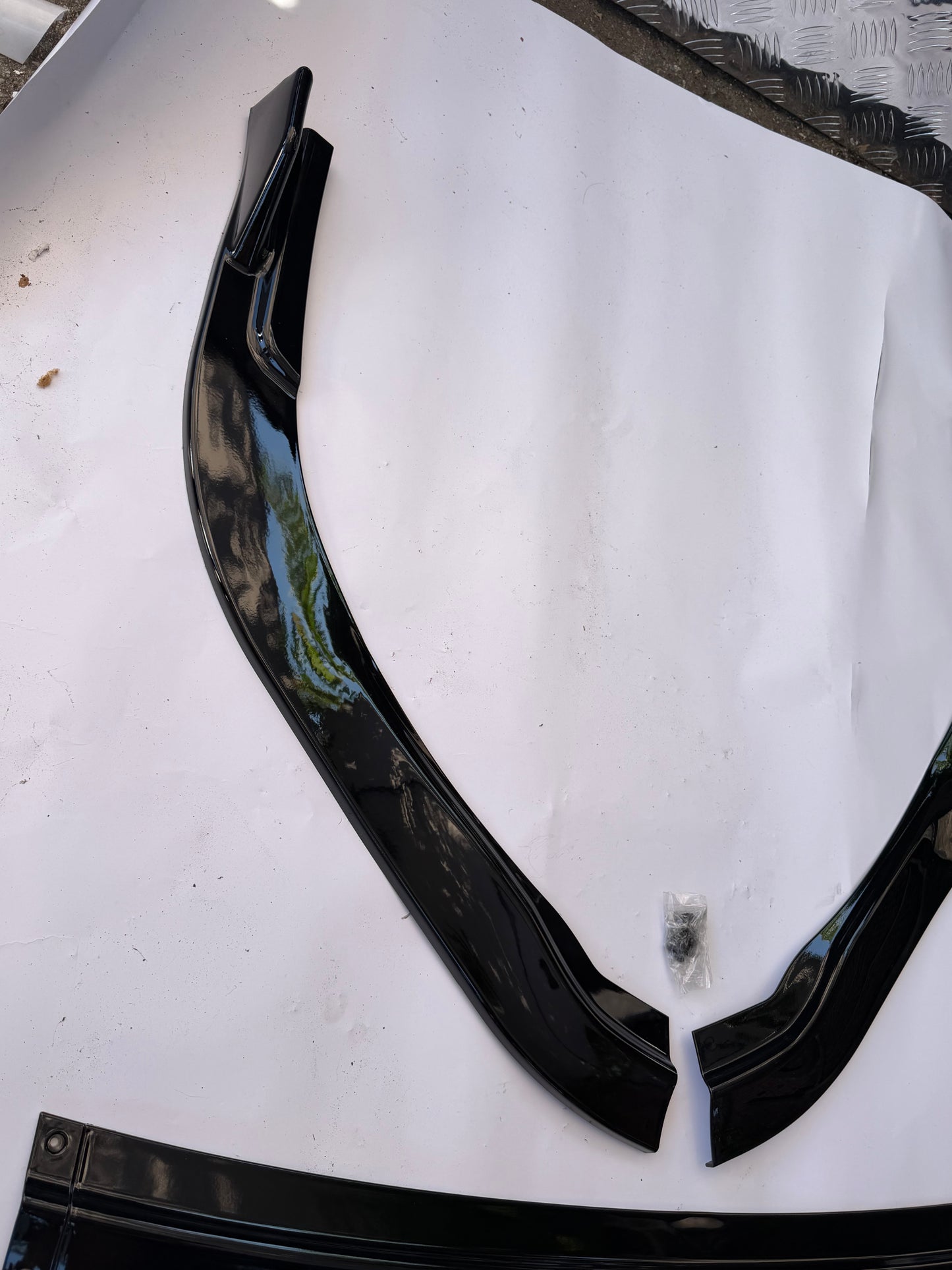 16-18 LEXUS ES300H ES350 FRONT BUMPER SPOILER LIP GLOSSY BLACK