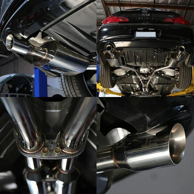 NISSAN G37 DUAL 3.5" MUFFLER TIP EXHAUST CATBACK SYSTEM FOR 2009 TO 2013 INFINITI G37 4DR V36 10 11 12