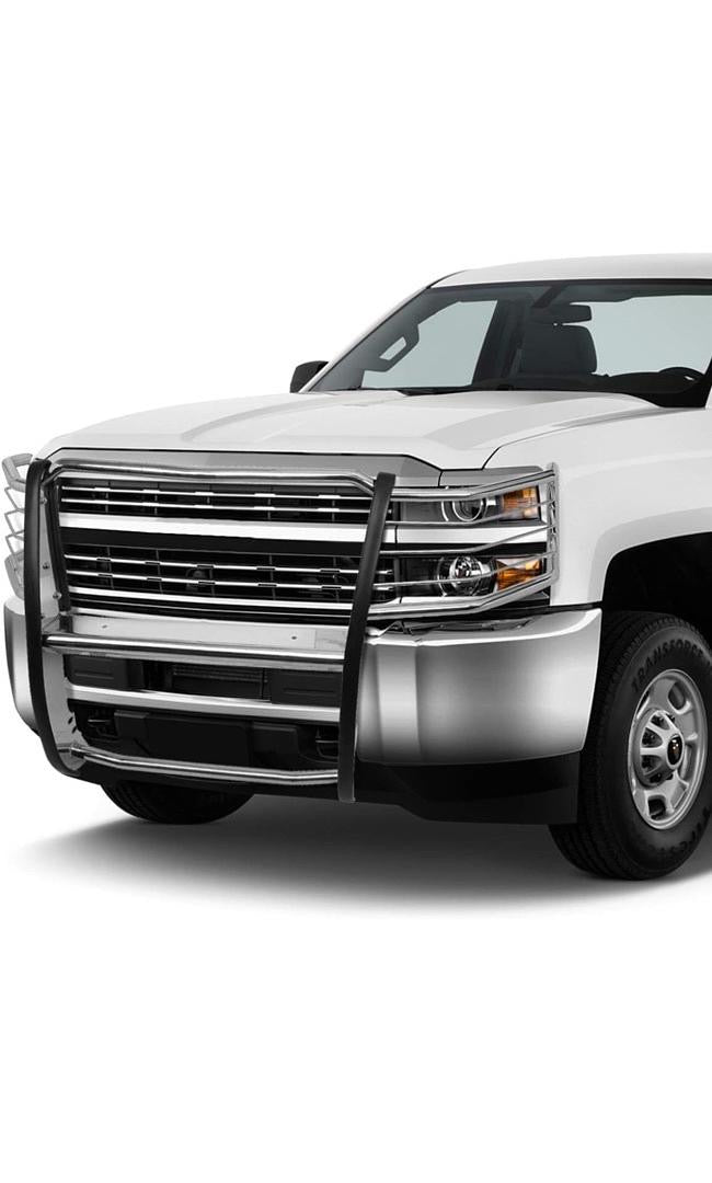 Stainless Steel Front Bumper Brush Grille Guard 11-14 Silverado 2500HD/3500HD GRILL-G-076-SS