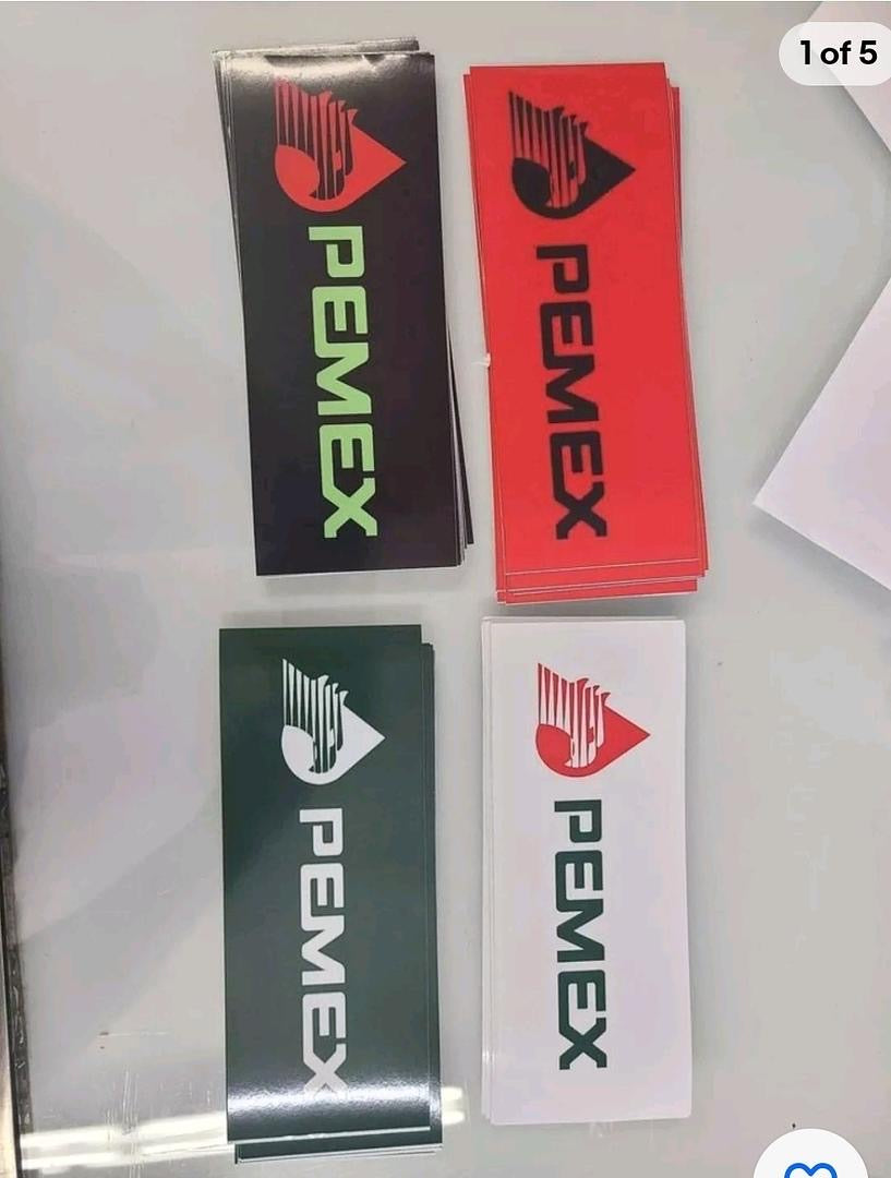 Pemex 4 pcs sticker combo 3x9 inch
