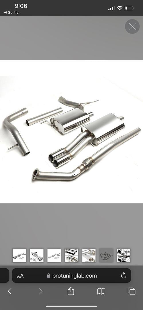 4" Dual Round Muffler Tip Catback Exhaust System 97-01 Audi A4 3DR/4DR 1.8L Turbo FWD CBE-AUDIA497-F-18L