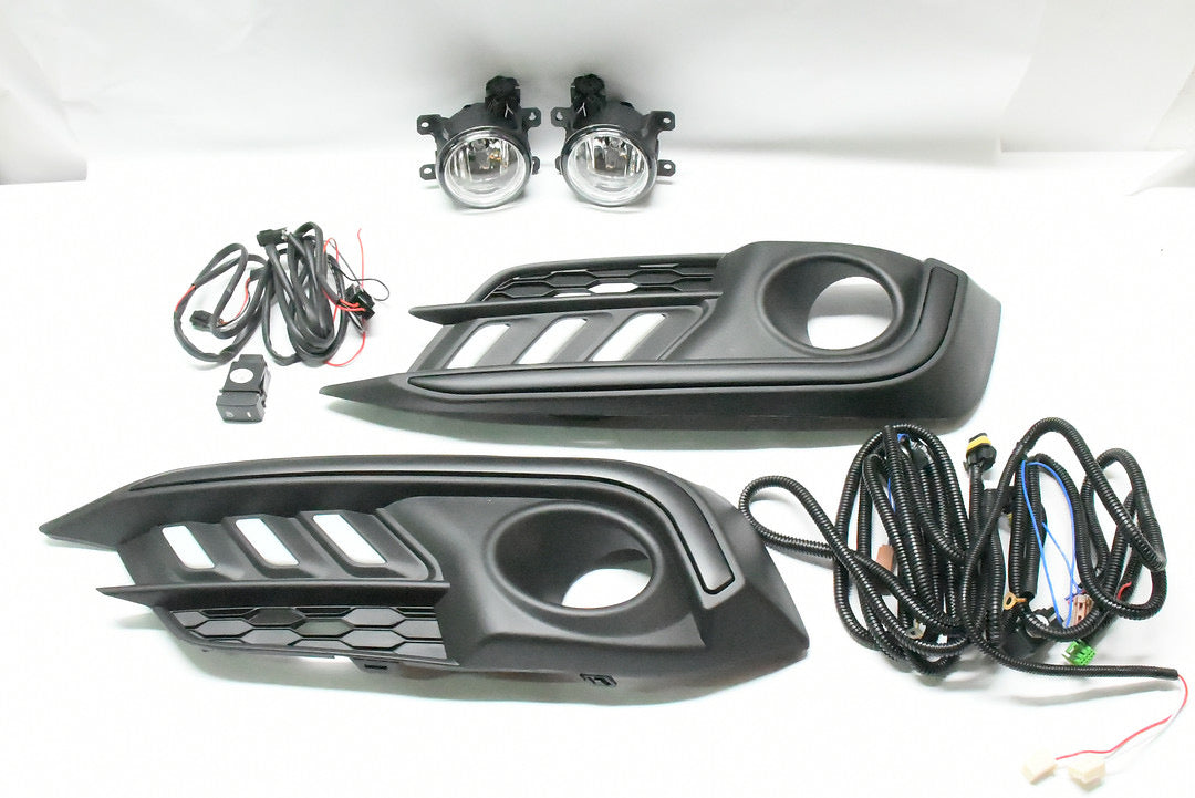 LED DRL Bezel Fog Light w/Switch luz antiniebla ámbar con bisel y interruptor 16-17 Honda Civic FL-ZTL-241-am
