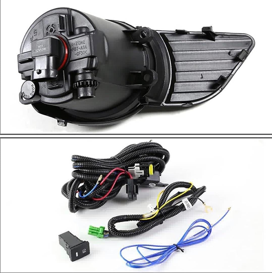 Front Bumper Smoked Fog Lights With Switch Enhance visibility 11-17 Toyota Sienna FL-ZTL-221-SM