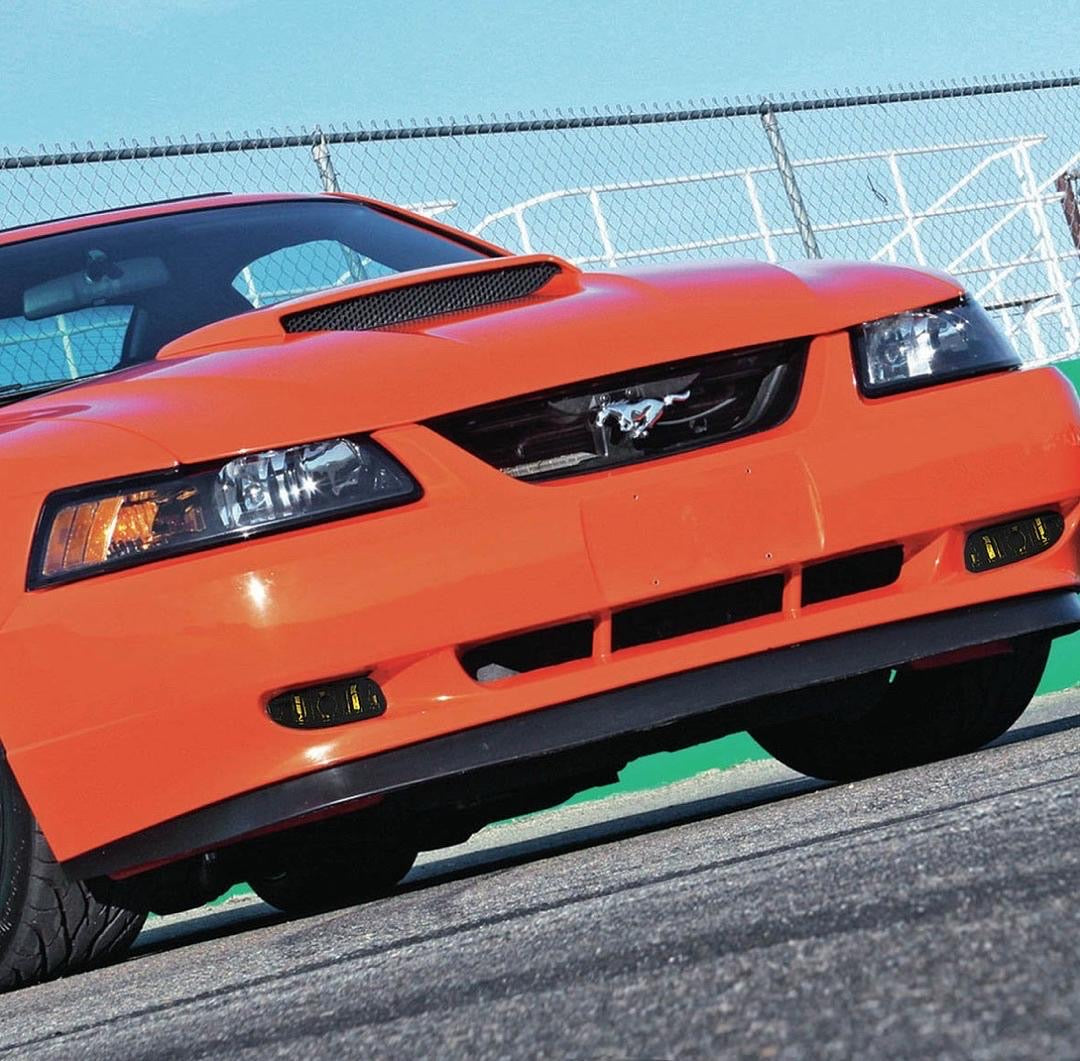 99-04 MUSTANG GT FRONT BUMPER FOG LIGHT BLACK SMOKE FL-ZTL-115-BK