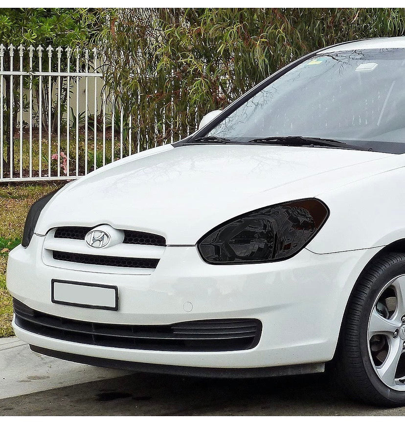 SMOKED AMBER HEADLIGHTS REPLACEMENT 07-11 HYUNDAI ACCENT