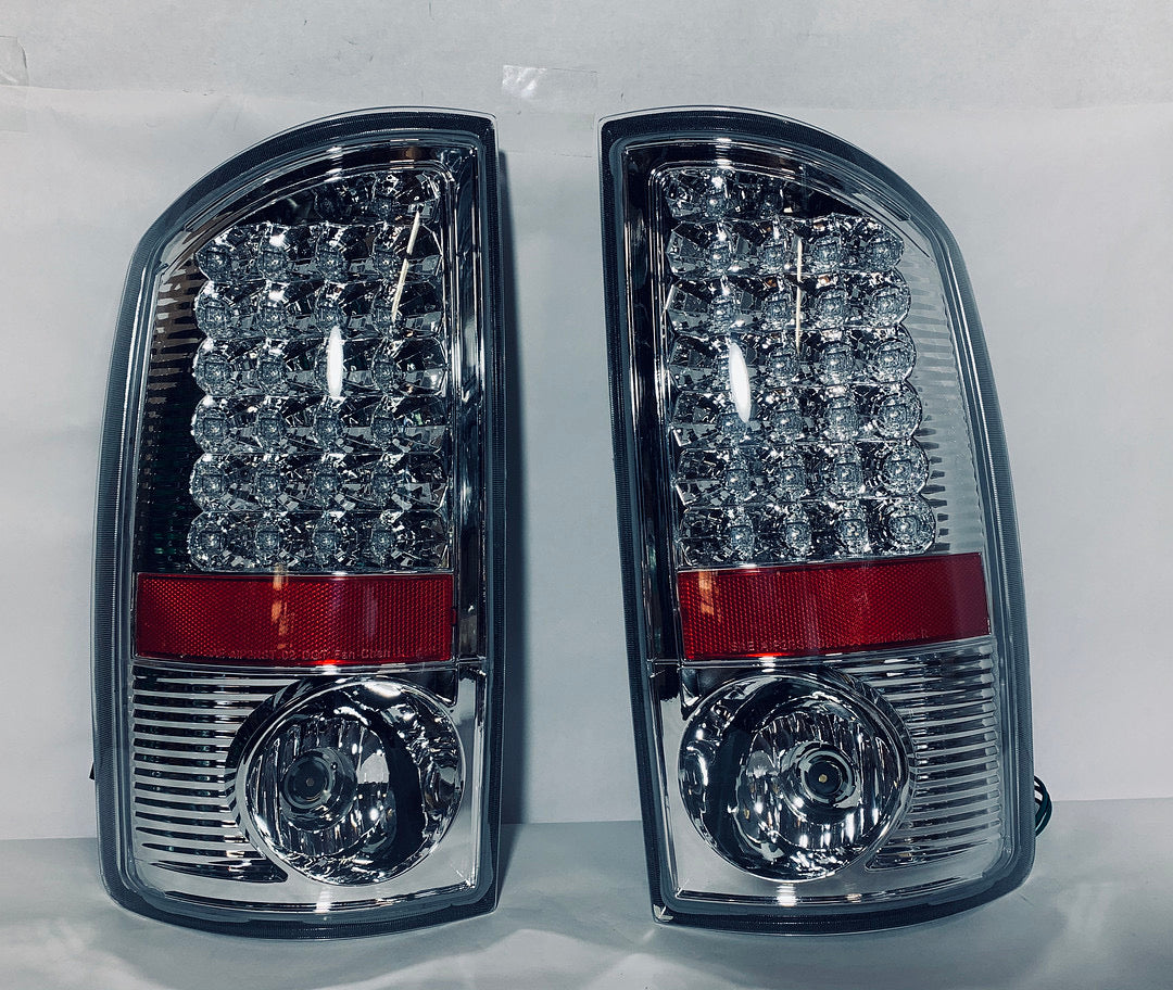 02-06 DODGE RAM CHROME ALL CLEAR LED TAILLIGHTS