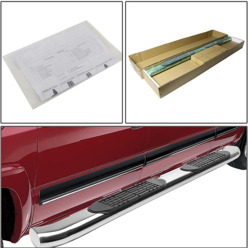 09-14 FORD F-150/10-14 FORD RAPTOR CREW CAB 4” CURVED CHROME OVAL RUNNING BOARDS