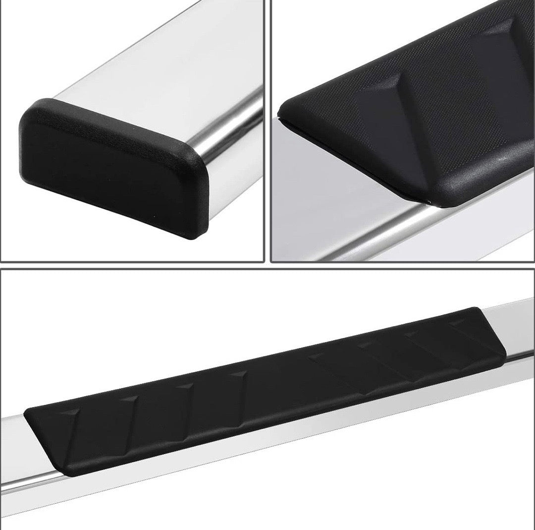 07-18 CHEVY SILVERADO REGULAR CAB CHROME / BLACK 5INCH RUNNING BOARDS