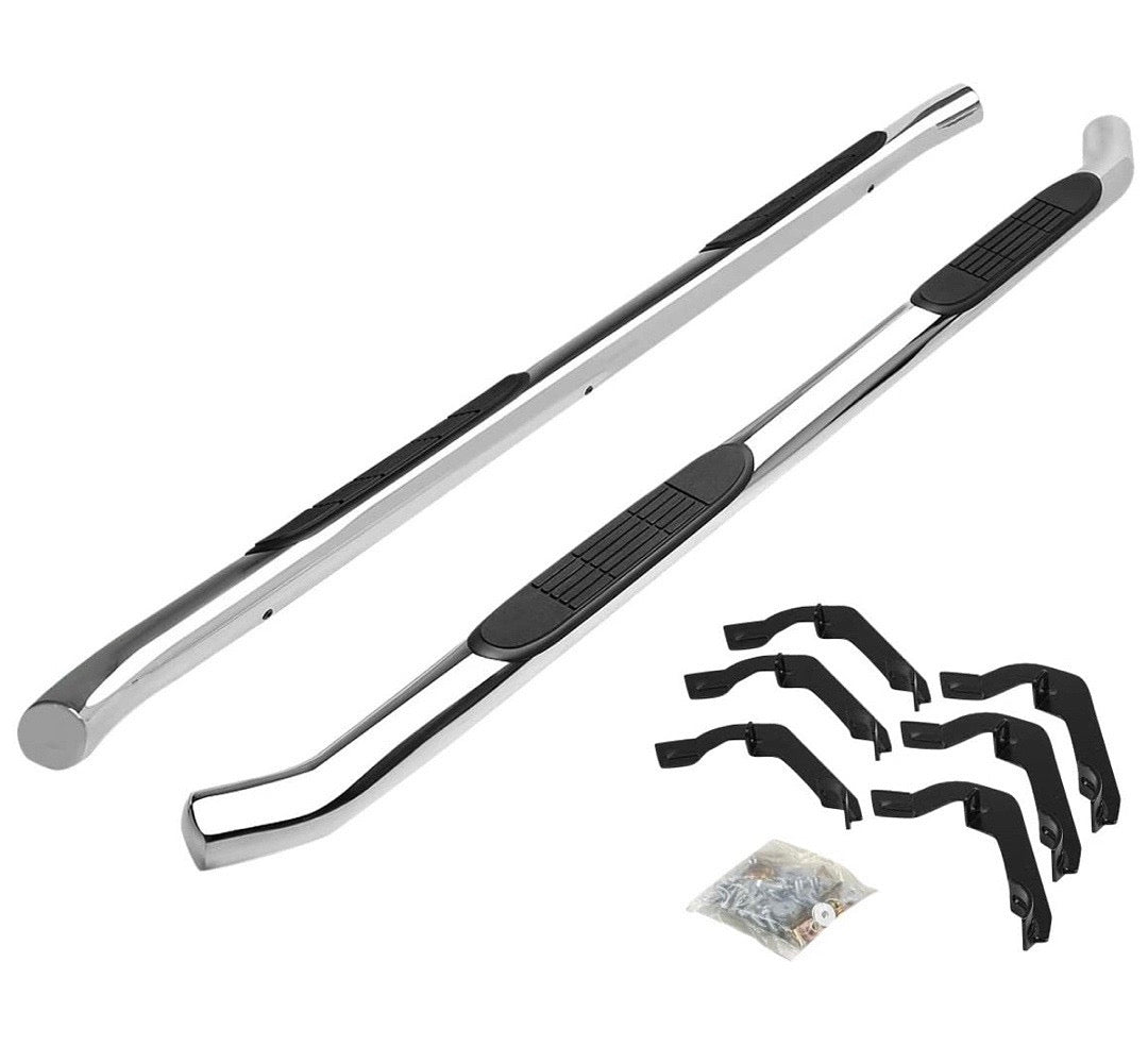 07-18 CHEVY SILVERADO 1500 / GMC SIERRA 1500 EXTENDED CAB 3IN CHROME NERF BAR RUNNING BOARD