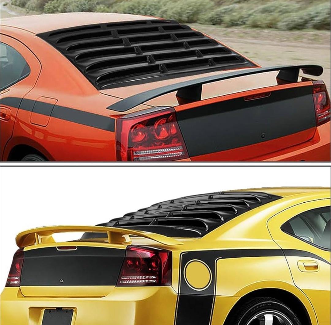 06-10 DODGE CHARGER REAR WINDOW BLACK LOUVER