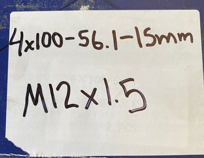 4X100-56.1-15MM M12X1.5 WHEEL SPACERS