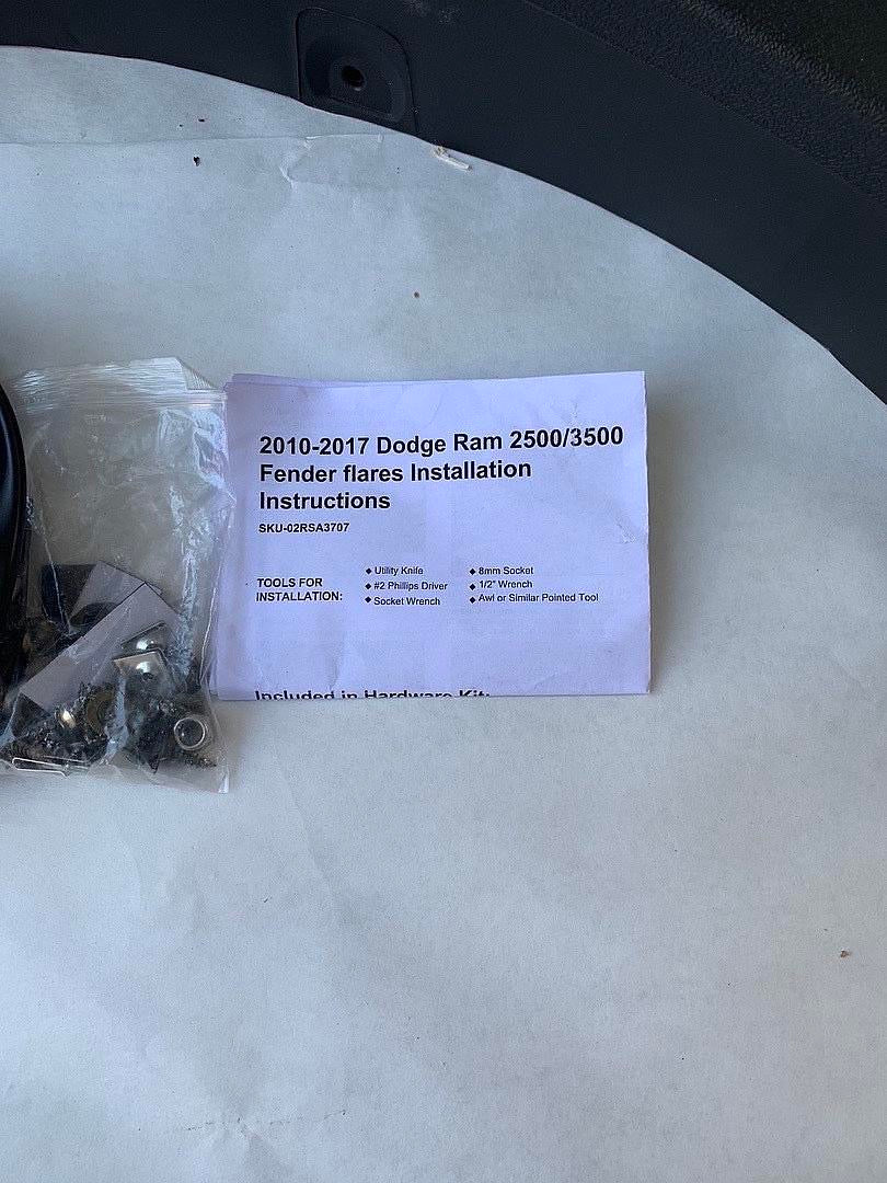 Fender Flares for 10-18 Dodge Ram 2500 3500 Pocket-Riveted Style side Wheel 4Pcs Set bengala guardabarros