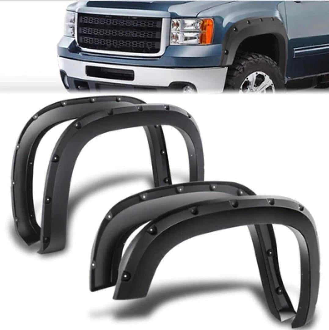 Fender Flares for 07-13 GMC Sierra 1500 07-14 GMC Sierra 2500hd 3500hd riveted 4pcs side wheel bengala guardabarros