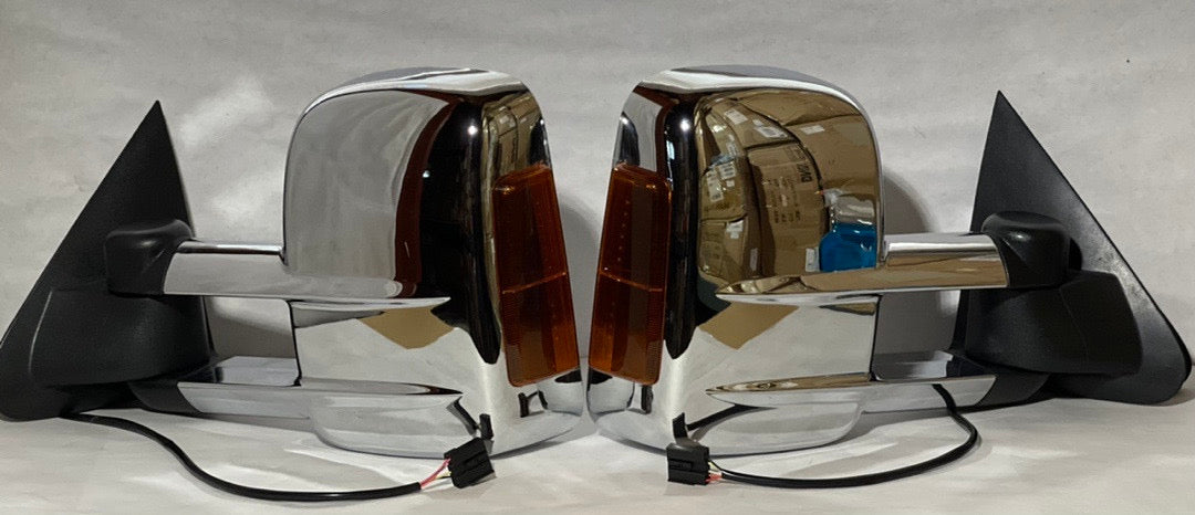 97-03 Ford F-150 Standard / Extended Cab chrome amber towing mirror