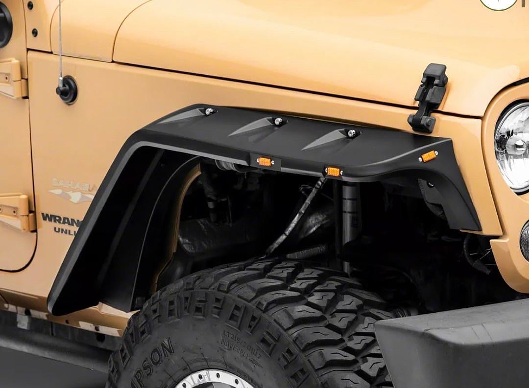 Fender flares for 07-17 JEEP WRANGLER JK 2018 Wrangler JK LED WITH POCKET RIVETS 4pcs bengalas guardabarros