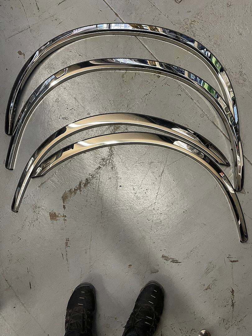 Fender Flares for 99-07 ford F-250 F-350 super duty chrome fender trim 4 pcs embellecedor de guardabarros