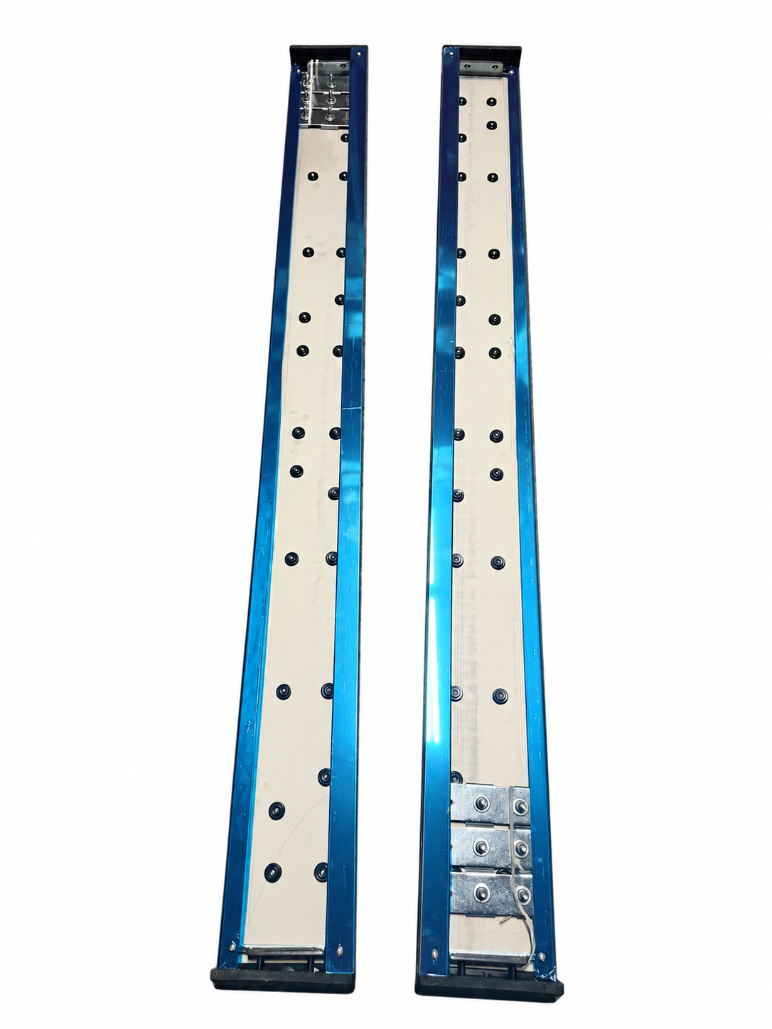 STEPB-U-175-T1 Universal Running Boards extended cab – Polished Silver/Black – Pair