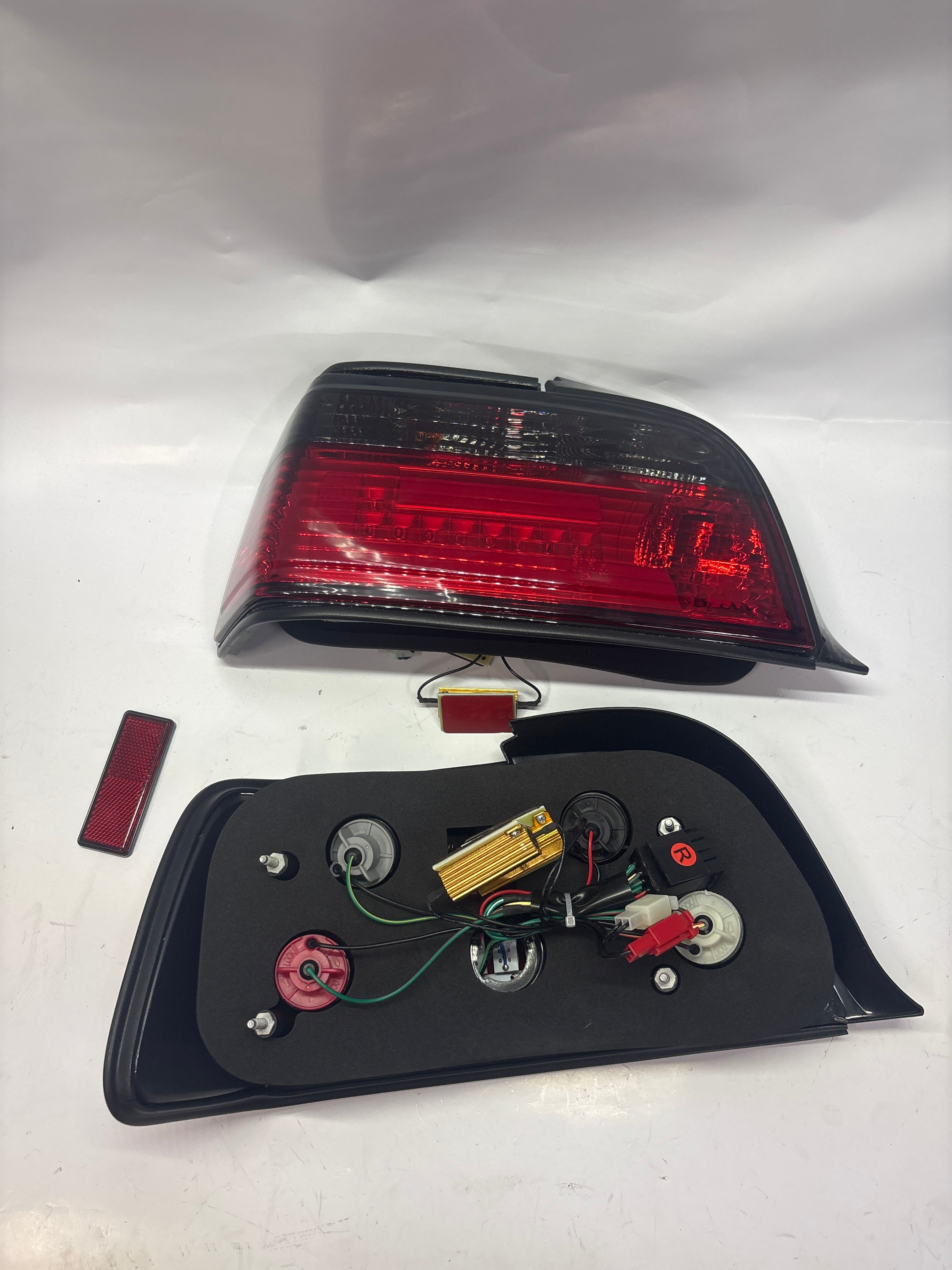 Ob1-TL-E362D-RD-Sm 92-99 BMW 318i Converible red smoked coupe taillights e36 bmw