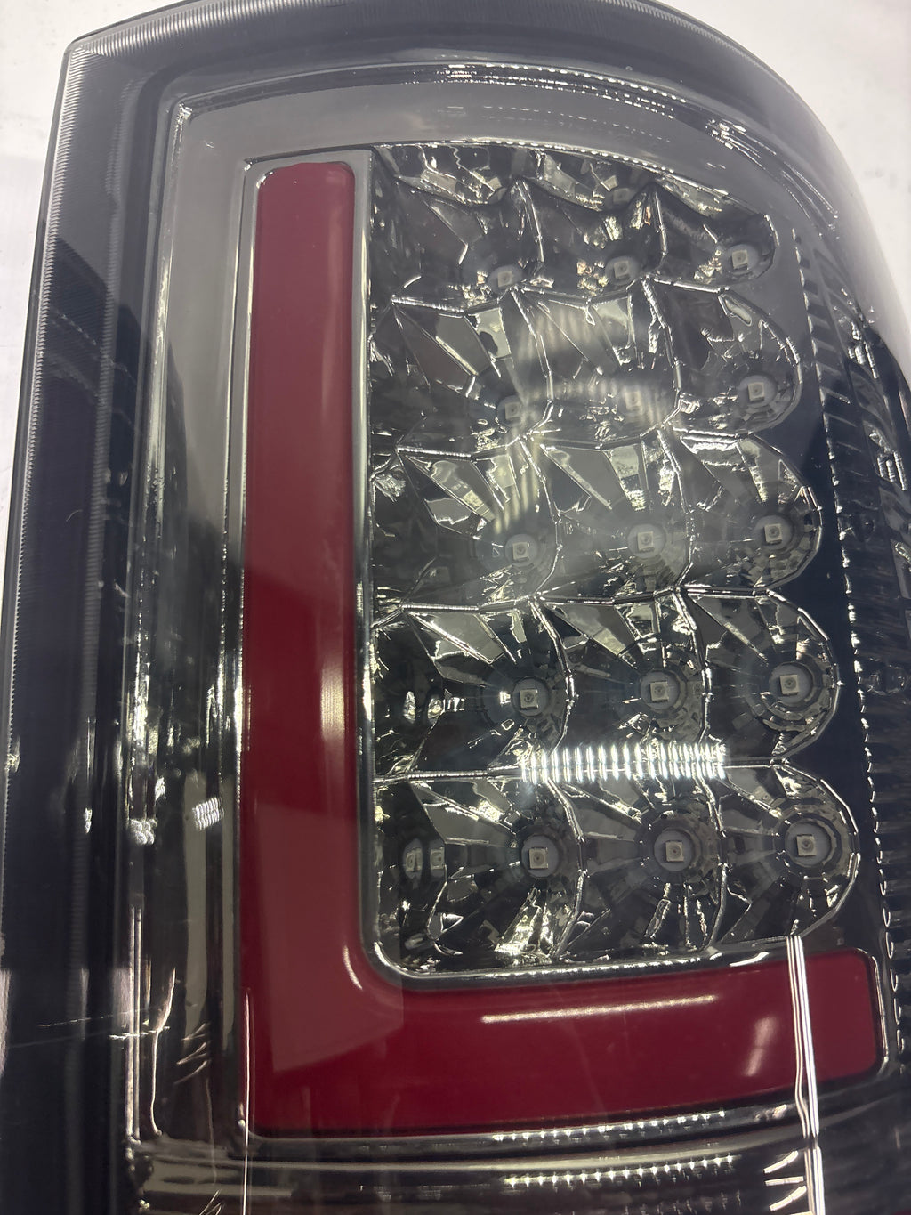 09-17 DODGE RAM 3D LED L-STYLE RED CHROME SMOKED TAILLIGHTS