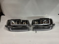 AS IS 99-02 CHEVY SILVERADO HEADLIGHTS 00-06 CHEVY TAHOE BLACK HOUSING LED TOP LEFT HAS A BROKEN TAB