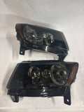 11-13 JEEP GRAND CHEROKEE BLACK SMOKED AMBER HEADLIGHTS LUCES