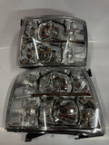 CHEVY SILVERADO CHROME CLEAR HEADLIGHTS FOR 2007 TO 2013
