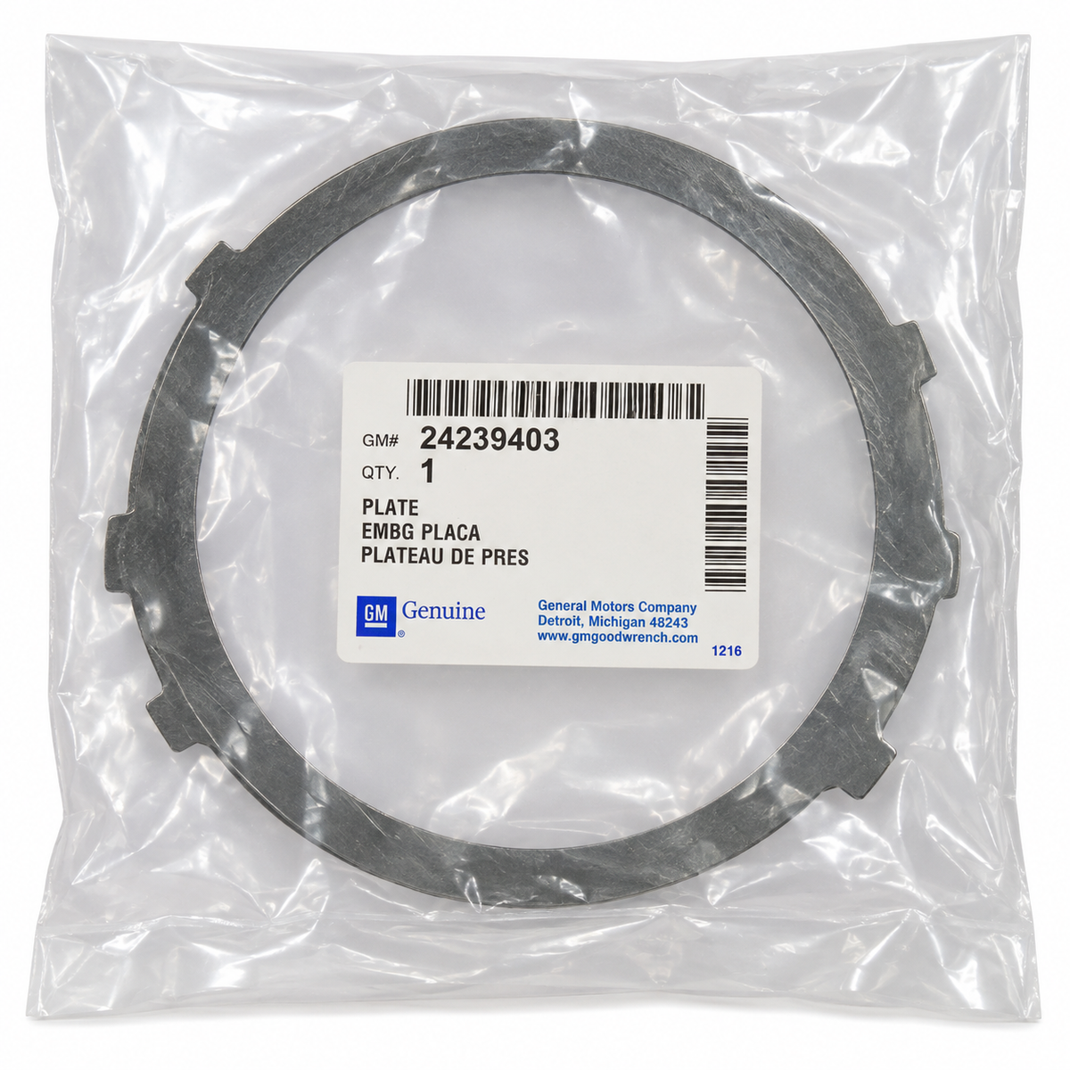 24239403 GM automatic transmission waved clutch plate — representative catalog illustration