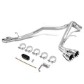 AXLE CAT BACK EXHAUST KIT W/QUAD DUAL 3.5 INCHES OD STAINLESS STEEL TIP