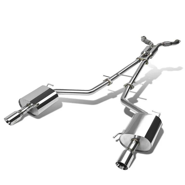 NISSAN G37 DUAL 3.5" MUFFLER TIP EXHAUST CATBACK SYSTEM FOR 2009 TO 2013 INFINITI G37 4DR V36 10 11 12
