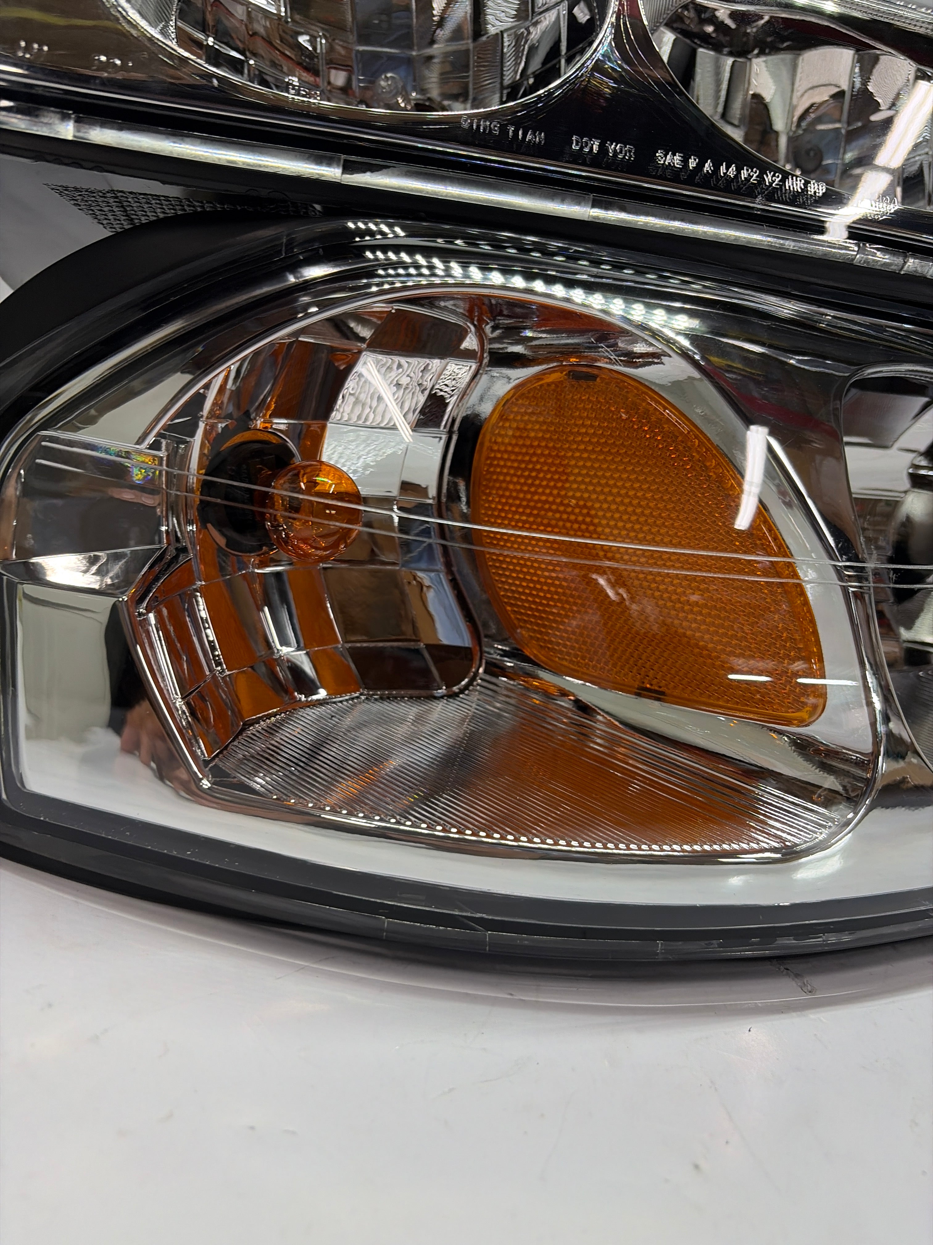00-05 CHEVY IMPALA Chrome Amber Headlights
