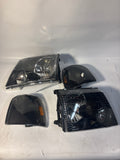 01-03 Ford Explorer / 01-05 Ford Explorer Sport Trac Black Amber Headlights